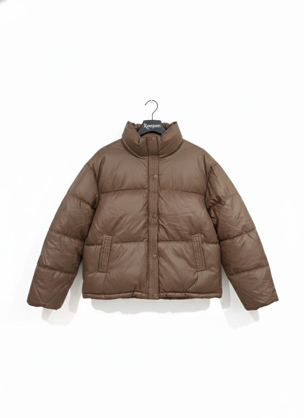 کاپشن باکسی سیلیکونی رنگ قهوهای ترندی