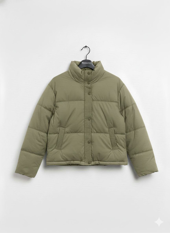 کاپشن باکسی سیلیکونی رنگ زیتونی سایز M تا XXL