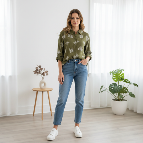 شومیز کراپ زنانه وارداتی