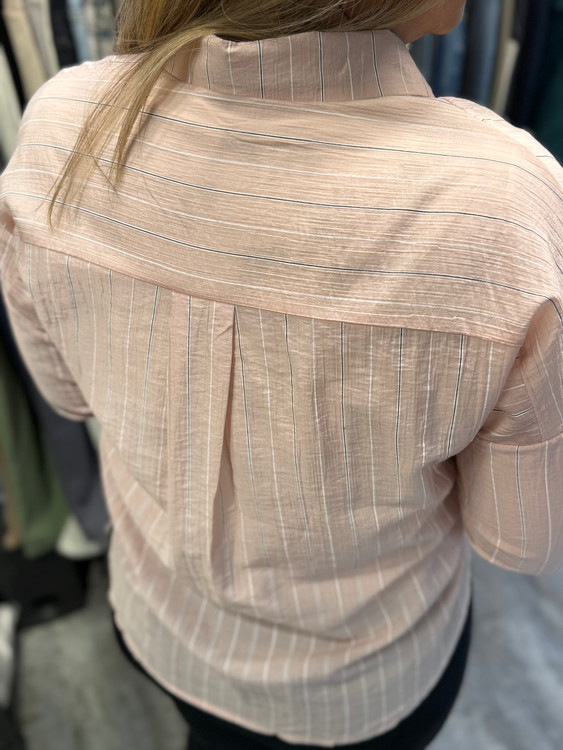 شومیز حریر شیشه ای راه راه وارداتی