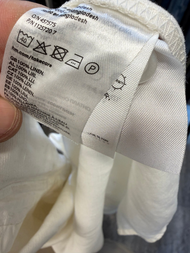 شومیز لینن سفید بیسیک اوریجینال H & M