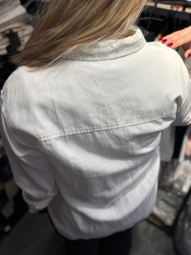 شومیز لینن سفید بیسیک اوریجینال H & M