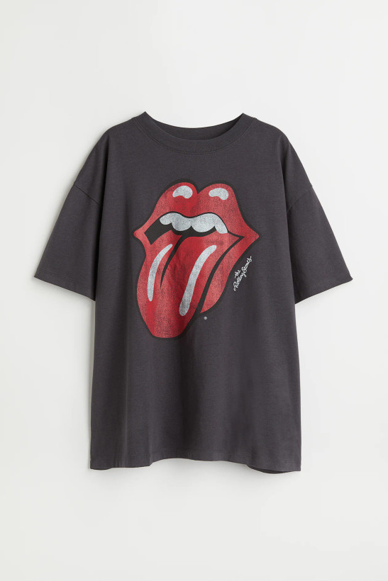 تیشرت زنانه Rolling Stones وارداتی برند H&M