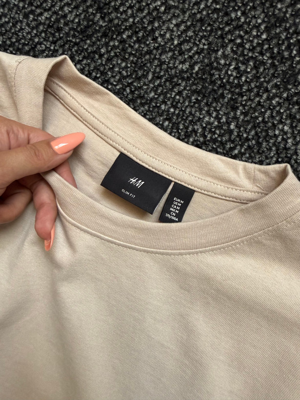 کراپ بیسیک آستین سه ربع وارداتی H&M