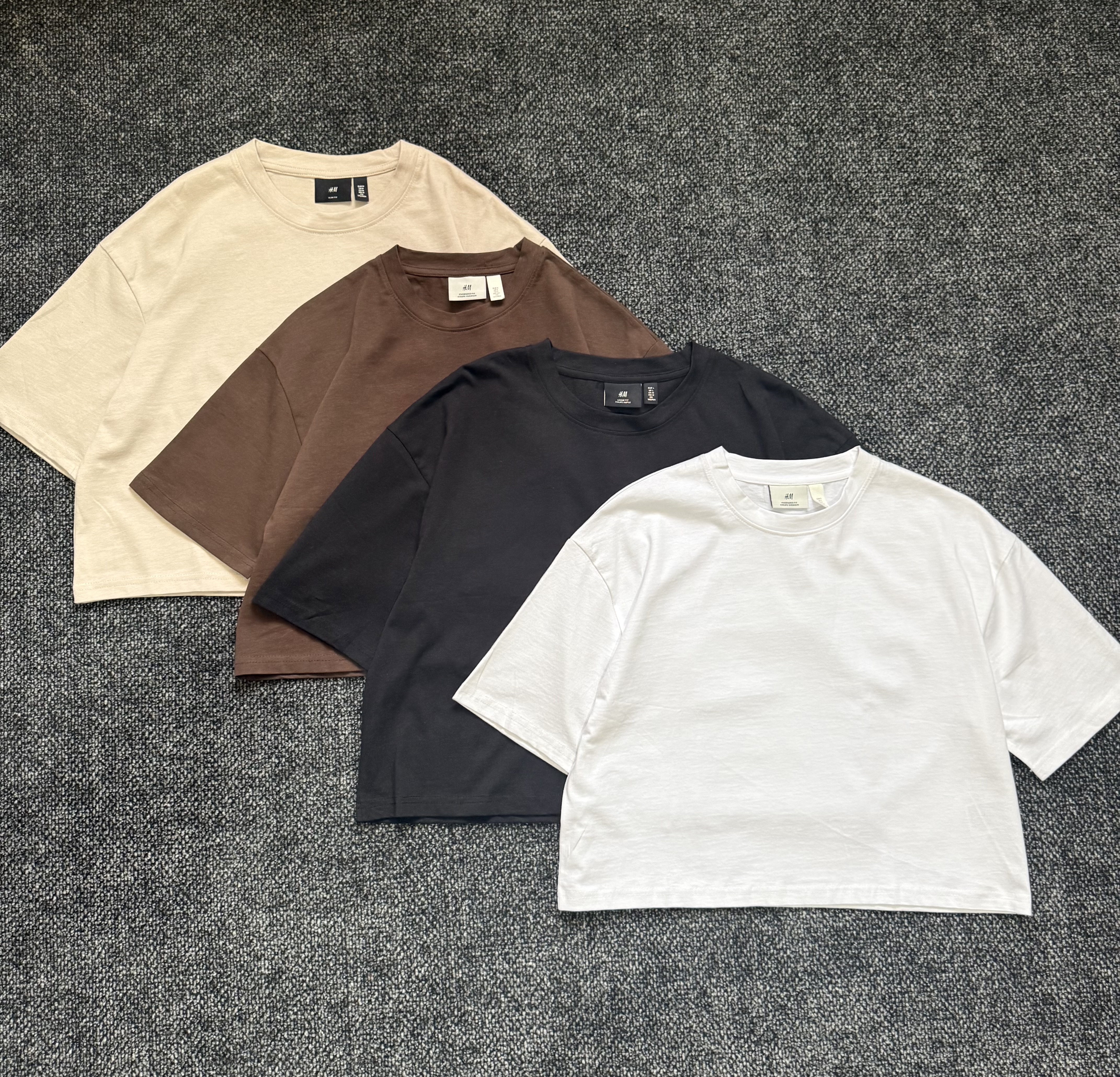 کراپ بیسیک آستین سه ربع وارداتی H&M